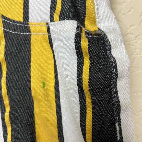 Donna L'Oren Black Yellow White Stripe Jeggings Pants - Picture 4 of 9